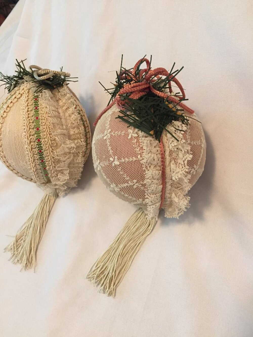 2 Vintage Marichu Inc The Heirloom Collections of Louis XVII Christmas Ornaments